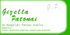 gizella patonai business card